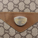 GUCCI GG Plus Supreme Web Sherry Line Tote Bag PVC Beige Red Auth 153107-17
