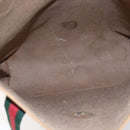 GUCCI GG Plus Supreme Web Sherry Line Tote Bag PVC Beige Red Auth 153107-11