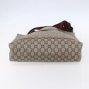 GUCCI GG Plus Supreme Web Sherry Line Tote Bag PVC Beige Red Auth 153107-5