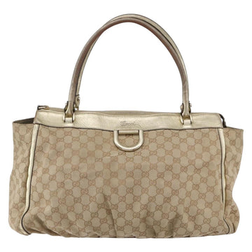 GUCCI GG Canvas Abbey Tote Bag Beige Gold 190248 Auth 153108 - 0