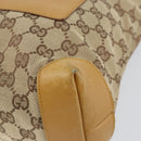 GUCCI GG Canvas Sherry Line Tote Bag Beige Silver 019 0402 3754 Auth 153109-8
