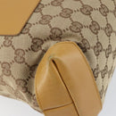 GUCCI GG Canvas Sherry Line Tote Bag Beige Silver 019 0402 3754 Auth 153109-15