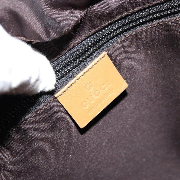 GUCCI GG Canvas Sherry Line Tote Bag Beige Silver 019 0402 3754 Auth 153109