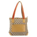 GUCCI GG Canvas Sherry Line Tote Bag Beige Silver 019 0402 3754 Auth 153109-13