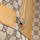 GUCCI GG Canvas Sherry Line Tote Bag Beige Silver 019 0402 3754 Auth 153109-23