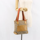 GUCCI GG Canvas Sherry Line Tote Bag Beige Silver 019 0402 3754 Auth 153109-25