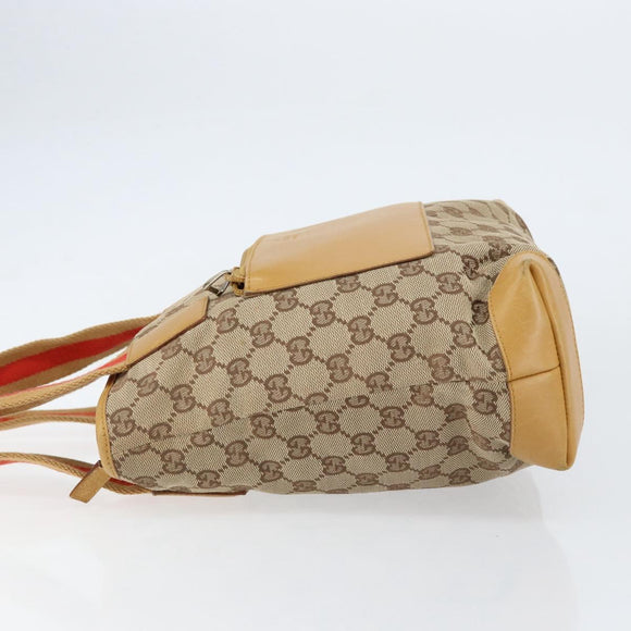 GUCCI GG Canvas Sherry Line Tote Bag Beige Silver 019 0402 3754 Auth 153109