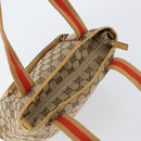 GUCCI GG Canvas Sherry Line Tote Bag Beige Silver 019 0402 3754 Auth 153109-6