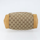 GUCCI GG Canvas Sherry Line Tote Bag Beige Silver 019 0402 3754 Auth 153109-5