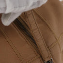 CHANEL Choco Bar Shoulder Bag Caviar Skin Beige Silver CC Auth 153112-10