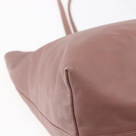 LOEWE Anagram Tote Bag Leather Pink Gold Auth 153113