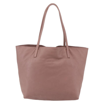 LOEWE Anagram Tote Bag Leather Pink Gold Auth 153113 - 0
