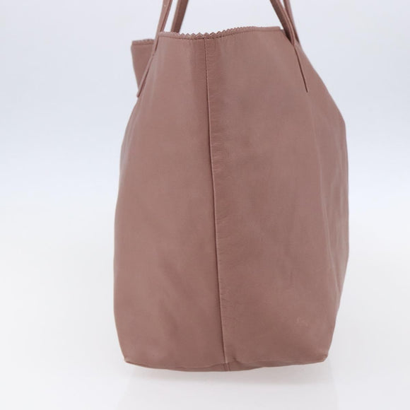 LOEWE Anagram Tote Bag Leather Pink Gold Auth 153113