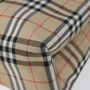 BURBERRY Nova Check Tote Bag Nylon Beige Silver Auth 153114-12