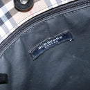 BURBERRY Nova Check Tote Bag Nylon Beige Silver Auth 153114-14