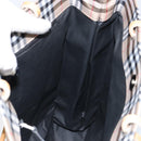 BURBERRY Nova Check Tote Bag Nylon Beige Silver Auth 153114-16