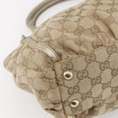 GUCCI GG Canvas Abbey Tote Bag Beige Gold 189831 Auth 153115-11