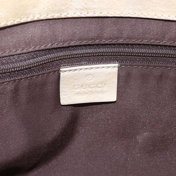 GUCCI GG Canvas Abbey Tote Bag Beige Gold 189831 Auth 153115