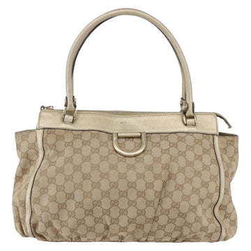 GUCCI GG Canvas Abbey Tote Bag Beige Gold 189831 Auth 153115 - 0