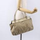 GUCCI GG Canvas Abbey Tote Bag Beige Gold 189831 Auth 153115-23