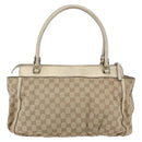 GUCCI GG Canvas Abbey Tote Bag Beige Gold 189831 Auth 153115-3