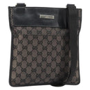 GUCCI GG Canvas Shoulder Bag Brown Silver 019 0348 Auth 153116-1