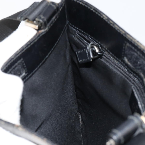 GUCCI GG Canvas Shoulder Bag Brown Silver 019 0348 Auth 153116