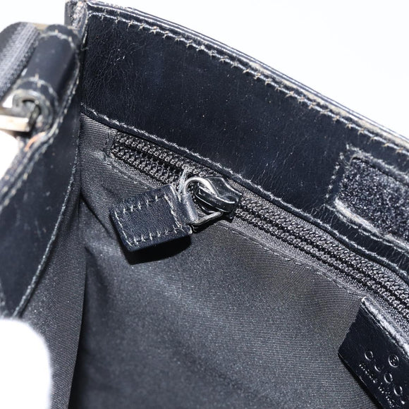 GUCCI GG Canvas Shoulder Bag Brown Silver 019 0348 Auth 153116