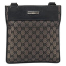GUCCI GG Canvas Shoulder Bag Brown Silver 019 0348 Auth 153116-2