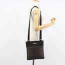 GUCCI GG Canvas Shoulder Bag Brown Silver 019 0348 Auth 153116-23