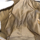 FENDI Zucca Canvas Vanity Hand Bag Black Brown Auth 153117-21