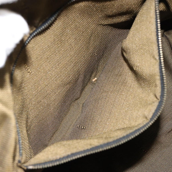 FENDI Zucca Canvas Vanity Hand Bag Black Brown Auth 153117