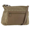 FENDI Zucca Canvas Shoulder Bag Nylon Beige Auth 153118-1