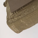 FENDI Zucca Canvas Shoulder Bag Nylon Beige Auth 153118-11