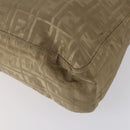 FENDI Zucca Canvas Shoulder Bag Nylon Beige Auth 153118-12