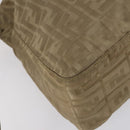 FENDI Zucca Canvas Shoulder Bag Nylon Beige Auth 153118-13