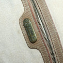 FENDI Zucca Canvas Shoulder Bag Nylon Beige Auth 153118-15