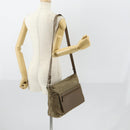 FENDI Zucca Canvas Shoulder Bag Nylon Beige Auth 153118-22