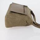 FENDI Zucca Canvas Shoulder Bag Nylon Beige Auth 153118-4