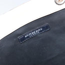 BURBERRY Nova Check Hand Bag Nylon Beige Silver Auth 153119-16