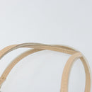 BURBERRY Nova Check Hand Bag Nylon Beige Silver Auth 153119-8