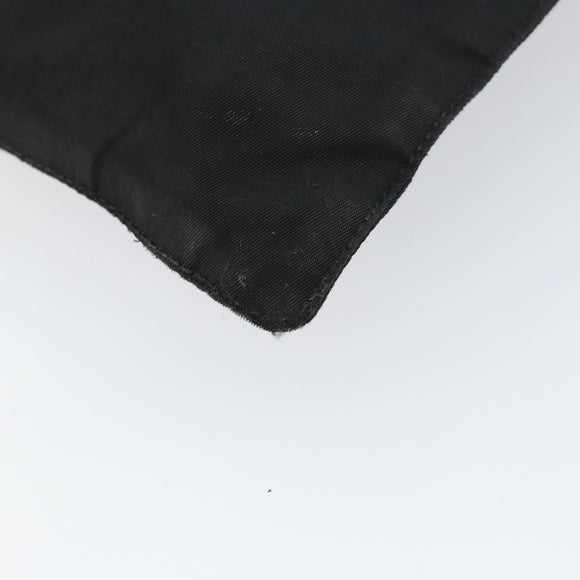 PRADA Hand Bag Nylon Black Silver Auth 153120