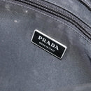 PRADA Hand Bag Nylon Black Silver Auth 153120-19