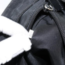 PRADA Hand Bag Nylon Black Silver Auth 153120-22