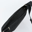 PRADA Hand Bag Nylon Black Silver Auth 153120-6