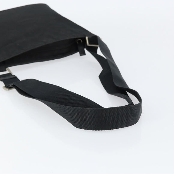 PRADA Hand Bag Nylon Black Silver Auth 153120