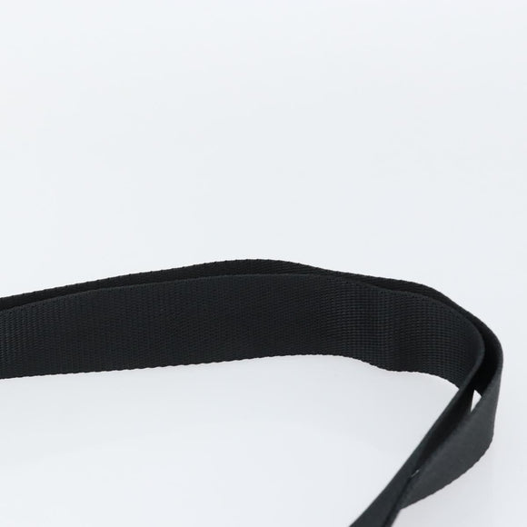 PRADA Hand Bag Nylon Black Silver Auth 153120