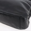 LOEWE anagram Shoulder Bag Leather Black Gold Auth 153121-9