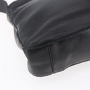 LOEWE anagram Shoulder Bag Leather Black Gold Auth 153121-14