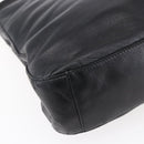 LOEWE anagram Shoulder Bag Leather Black Gold Auth 153121-16